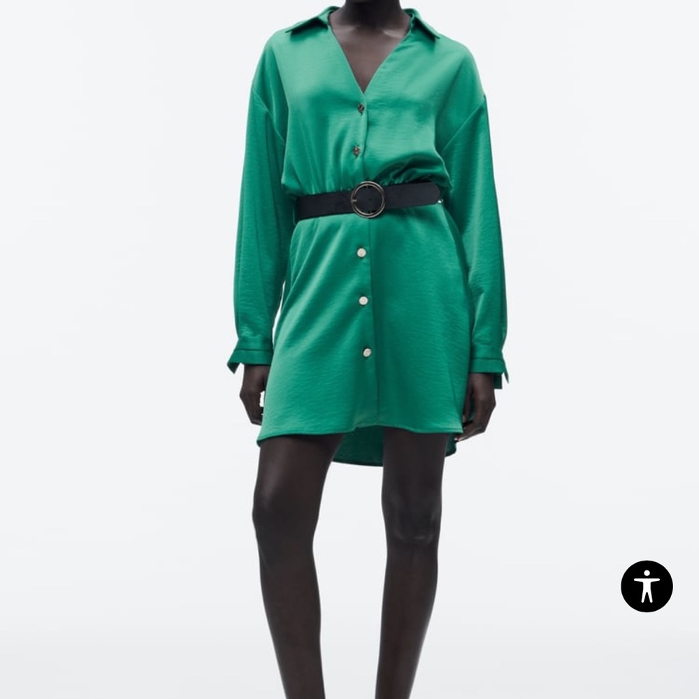 🖤 NWT Zara Button Dress - Picture 2 of 7